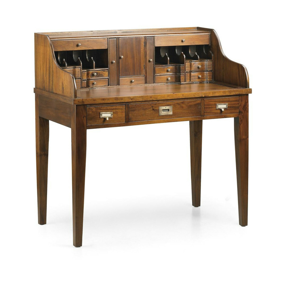 Bureau bronze bois marron - cléophée décoration d'autrefois