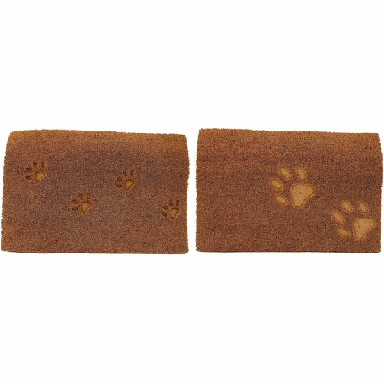 Paillasson en fibres de coco 60 x 40 cm paw (lot de 2)