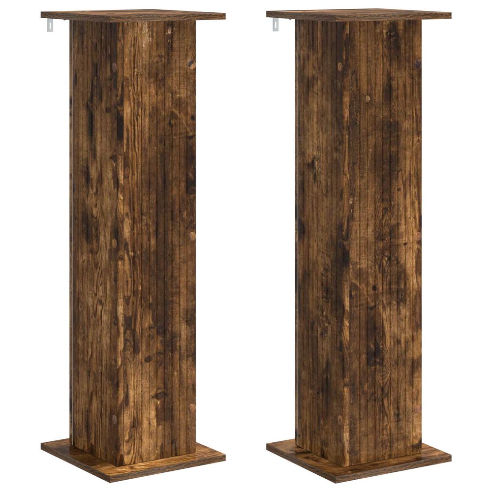 Support de plante 2 pc chêne fumé 30,5 x 30 x 100,5 cm
