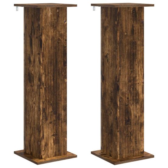 Support de plante 2 pc chêne fumé 30,5 x 30 x 100,5 cm