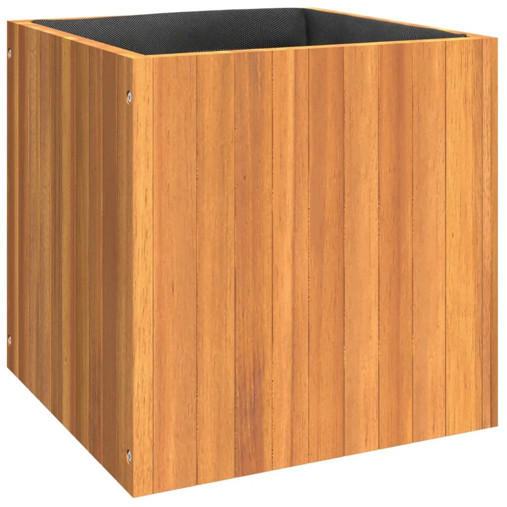 Jardinière d'extérieur 45x45x45 cm bois massif d'acacia