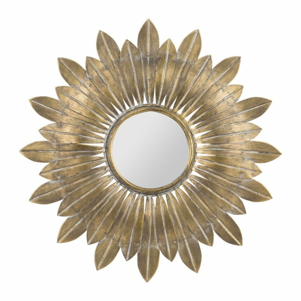 Miroir belisama fer doré 32x32x2cm