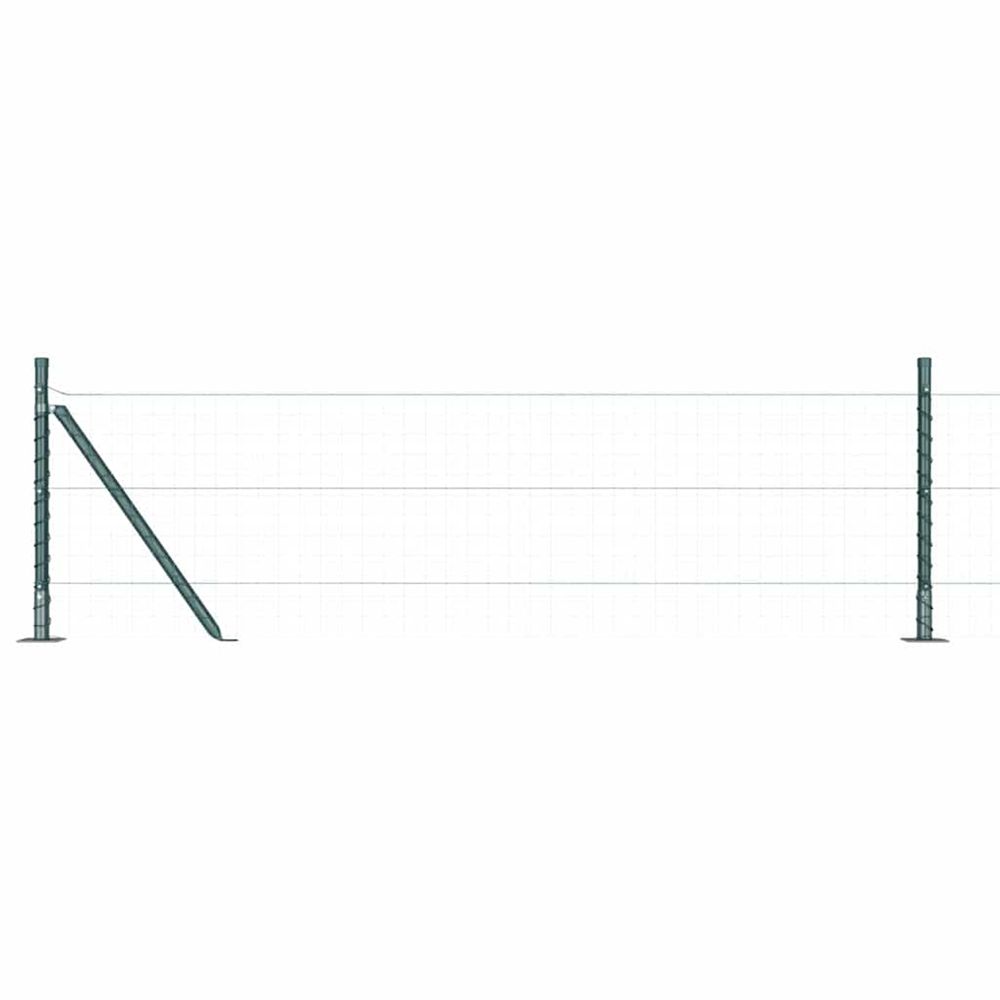 Poteau de clôture avec base en béton 52 pc vert 50 cm | Truffaut