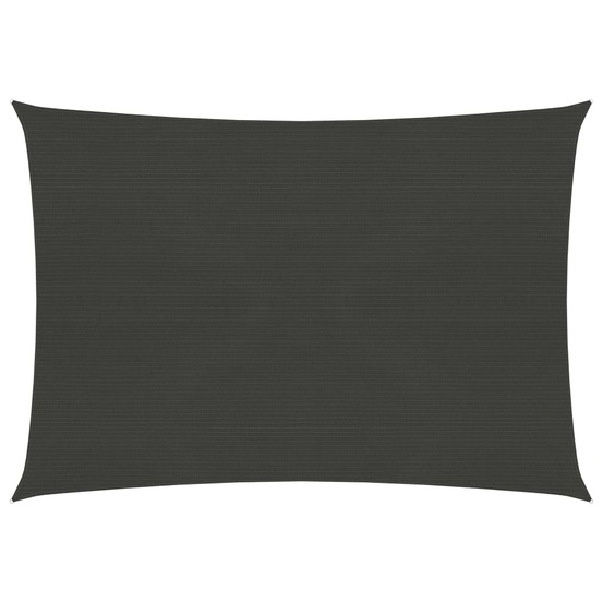 Voile toile d'ombrage parasol pehd 2 x 3,5 m anthracite