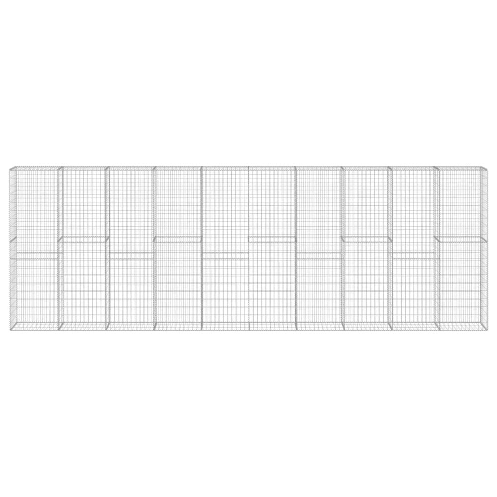 Mur à gabion avec couvercles acier galvanisé 600x30x200 cm