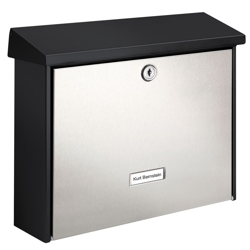 Boîte aux lettres london 6867b+s acier inoxydable argenté