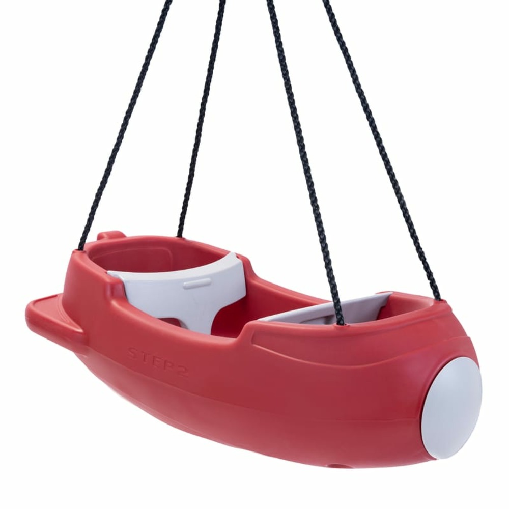 Balançoire double rocket rouge