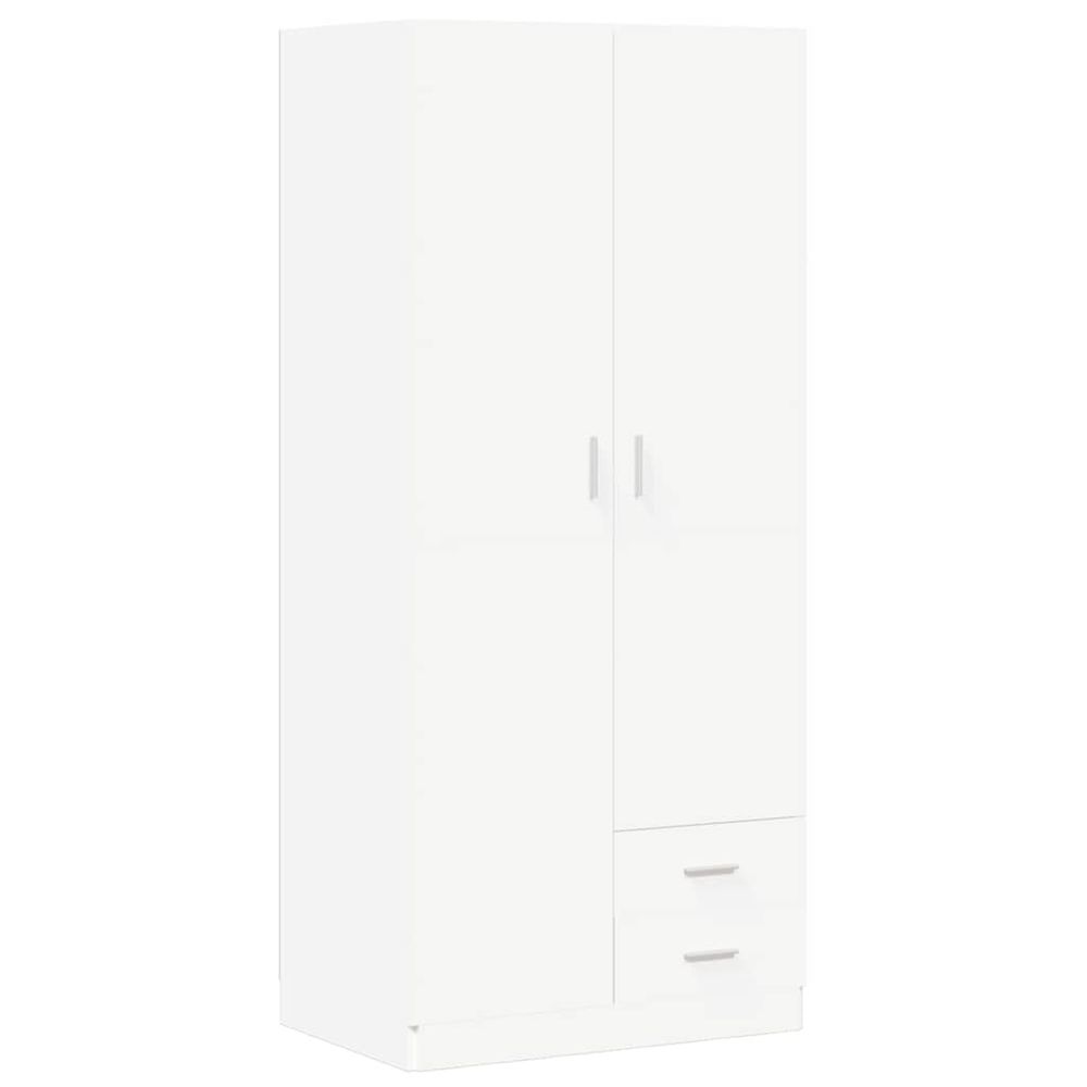 Garde-robe blanc 80x52x180 cm bois d’ingénierie