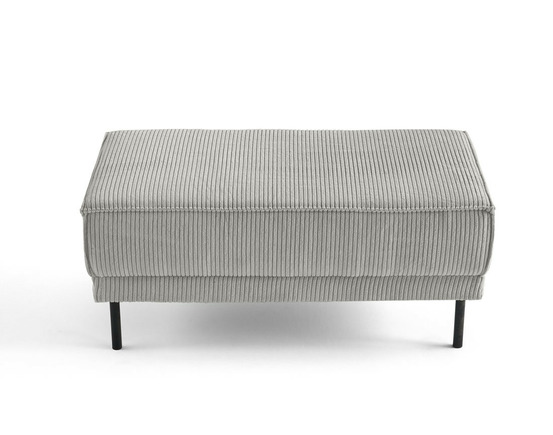 Charlie - pouf - pieds hauts - en velours côtelé