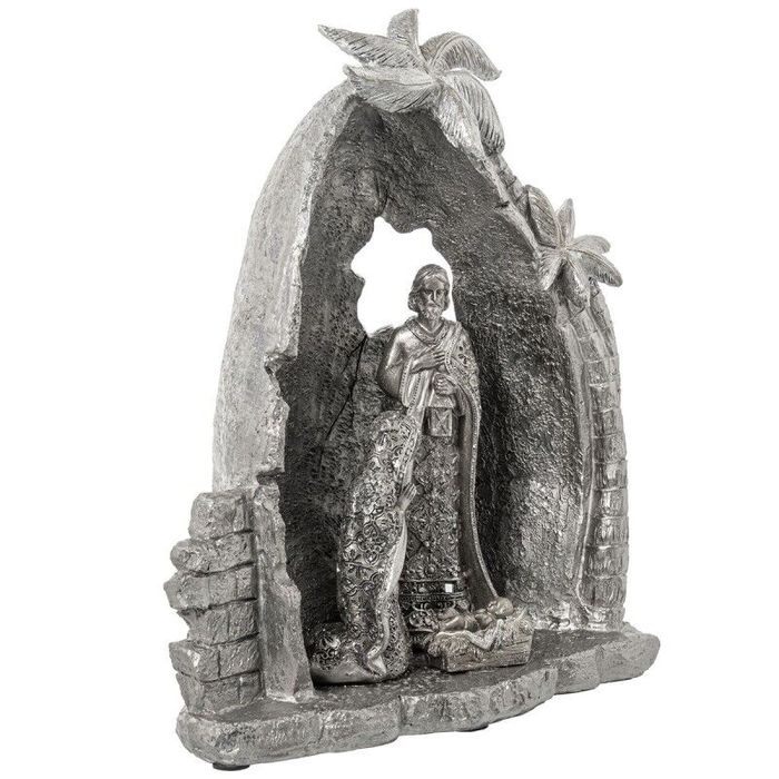 Crèche De Noël Lumineuse LED à Piles – Acrylique Transparent, Figurines Détaillées, Décoration Fenêtre & Bureau