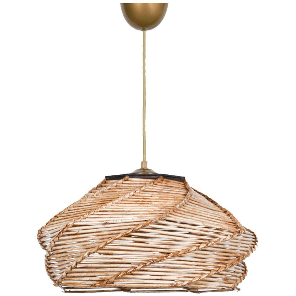 Suspension imitation bambou ovale