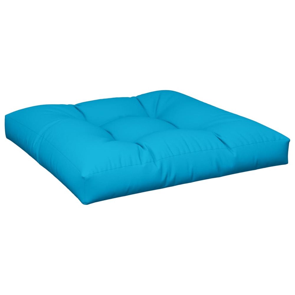 Coussin de palette bleu 80x80x12 cm tissu