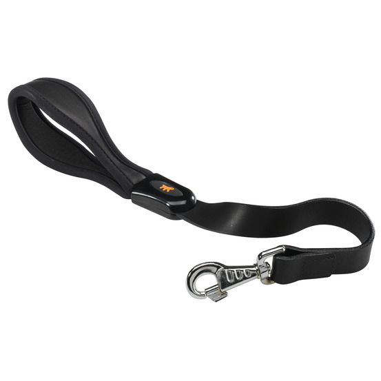 Laisse courte cuir poignée rembourrée chiens chien ferplast giotto black gm