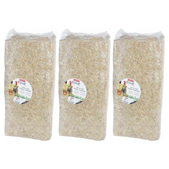 Paille naturelle pour litière 240 litres lot de 3