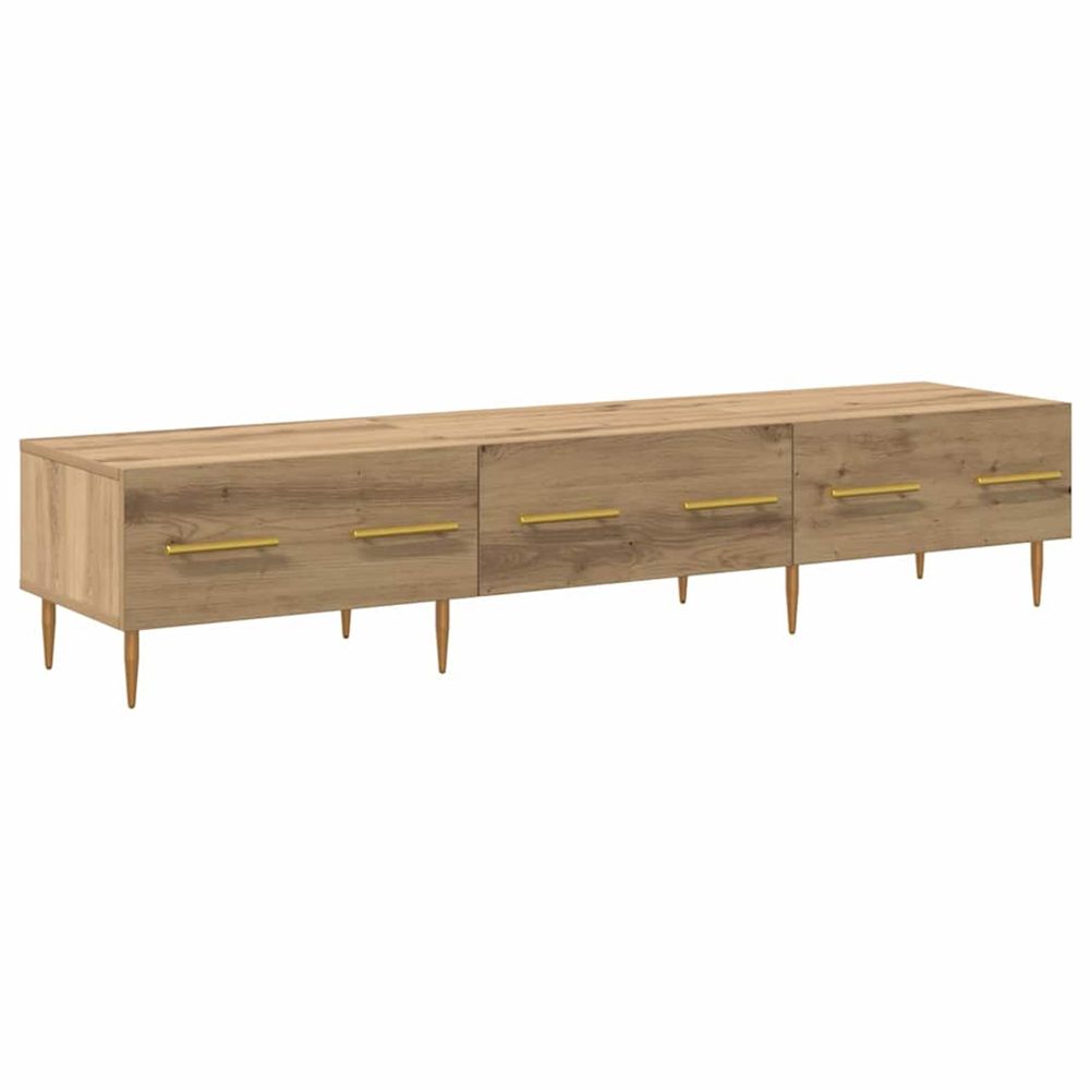 Meuble tv 150 x 36 x 30 cm chêne artisanal bois d'ingénierie