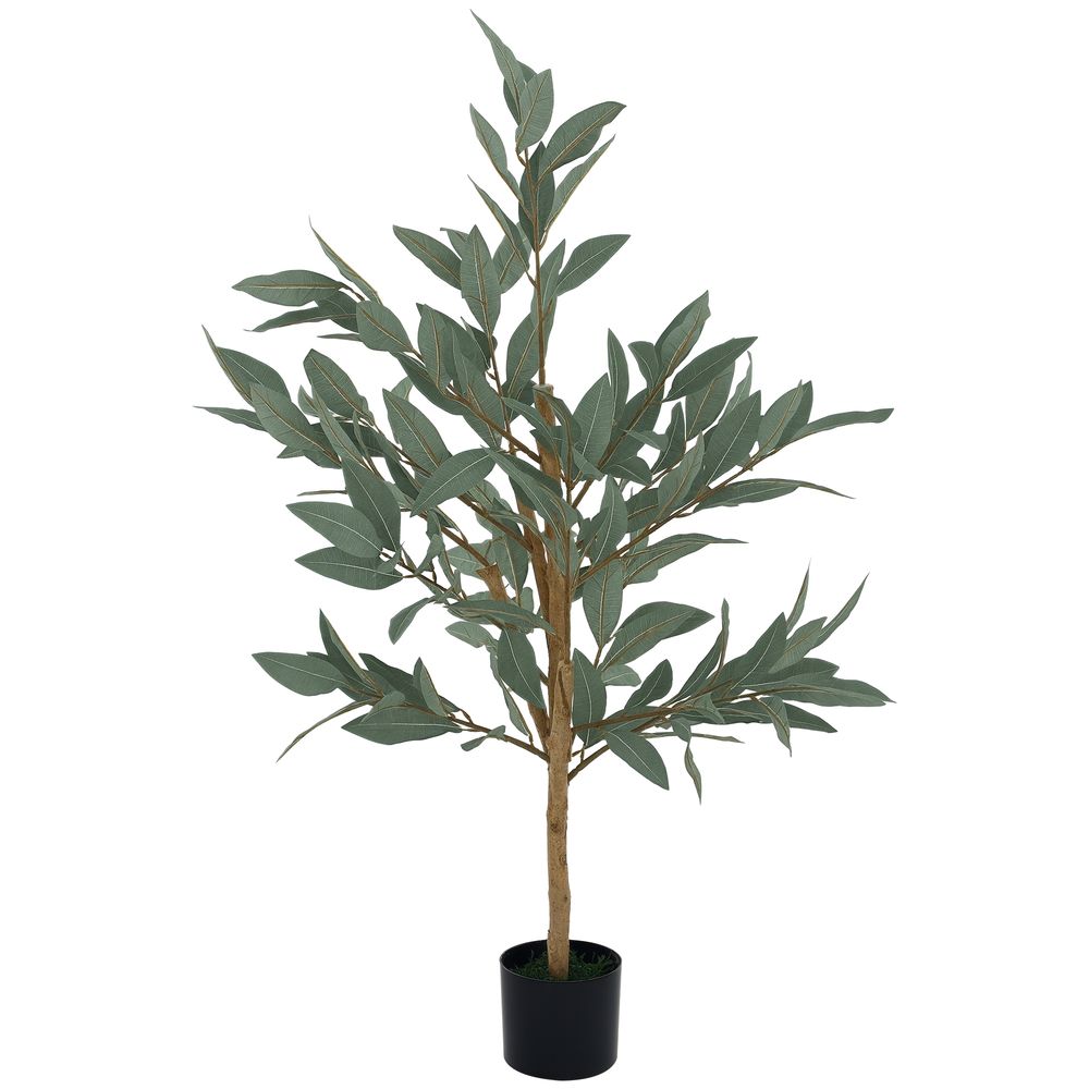 Laurier artificiel soie pe maison bureau décoration naturelle 120cm vert