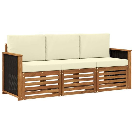 Ensembles de canapés 3 pc bois d'acacia massif