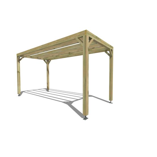 Pergola bois • 2m x 5m • indépendante • sens profondeur • livraison comprise