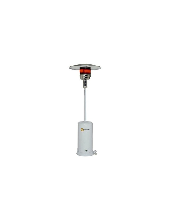 Parasol chauffant mobile gaz propane blanc