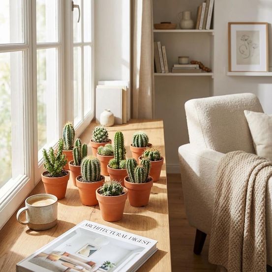 Mix mini cactus - pot terracota inclus - 12