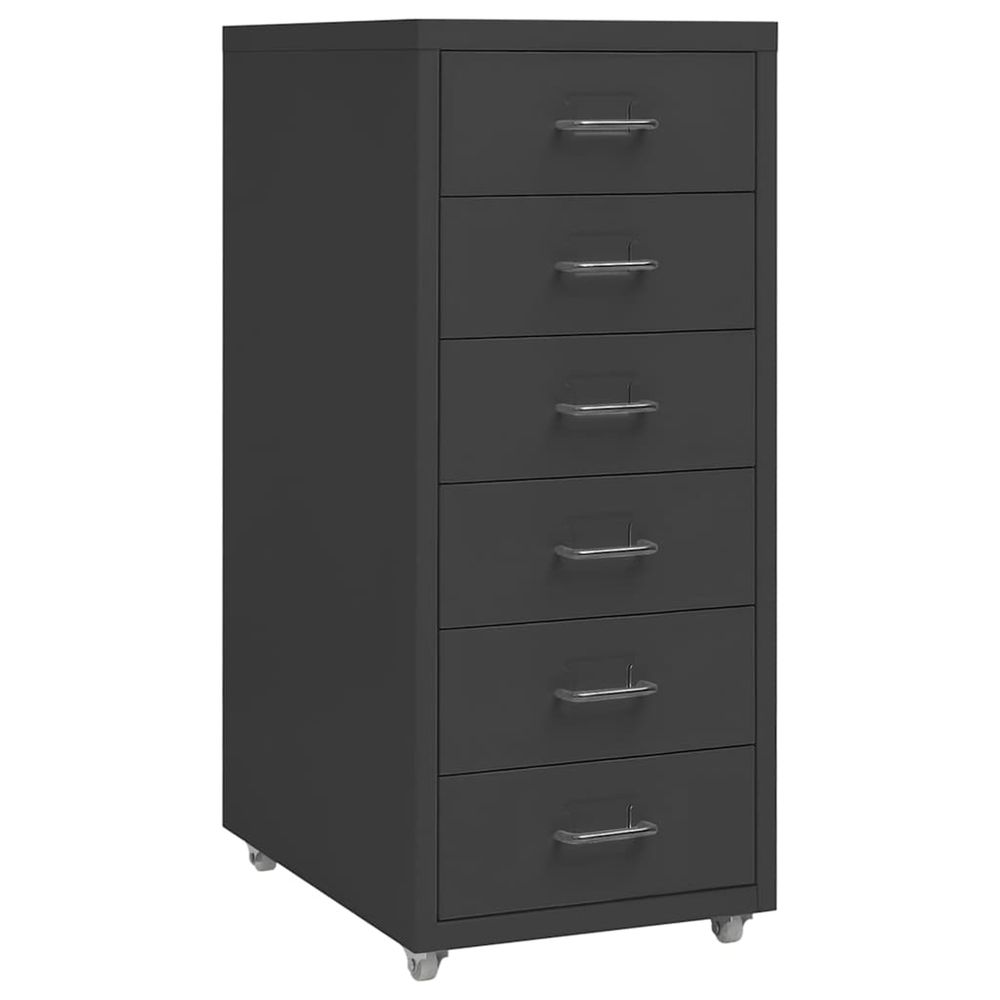 Classeur mobile anthracite 28x41x69 cm métal