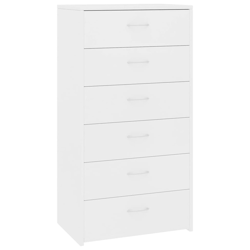 Buffet bahut commode armoire meuble de rangement organisateur cuisine salle de séjour salon avec 6 tiroirs 50 x 34 x 96 cm bo