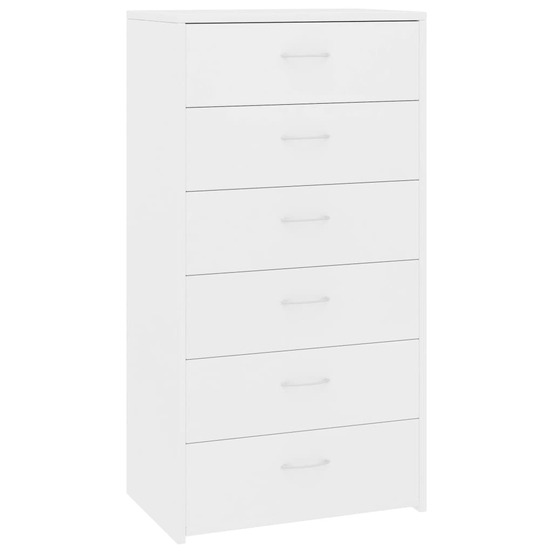 Buffet bahut commode armoire meuble de rangement organisateur cuisine salle de séjour salon avec 6 tiroirs 50 x 34 x 96 cm bo