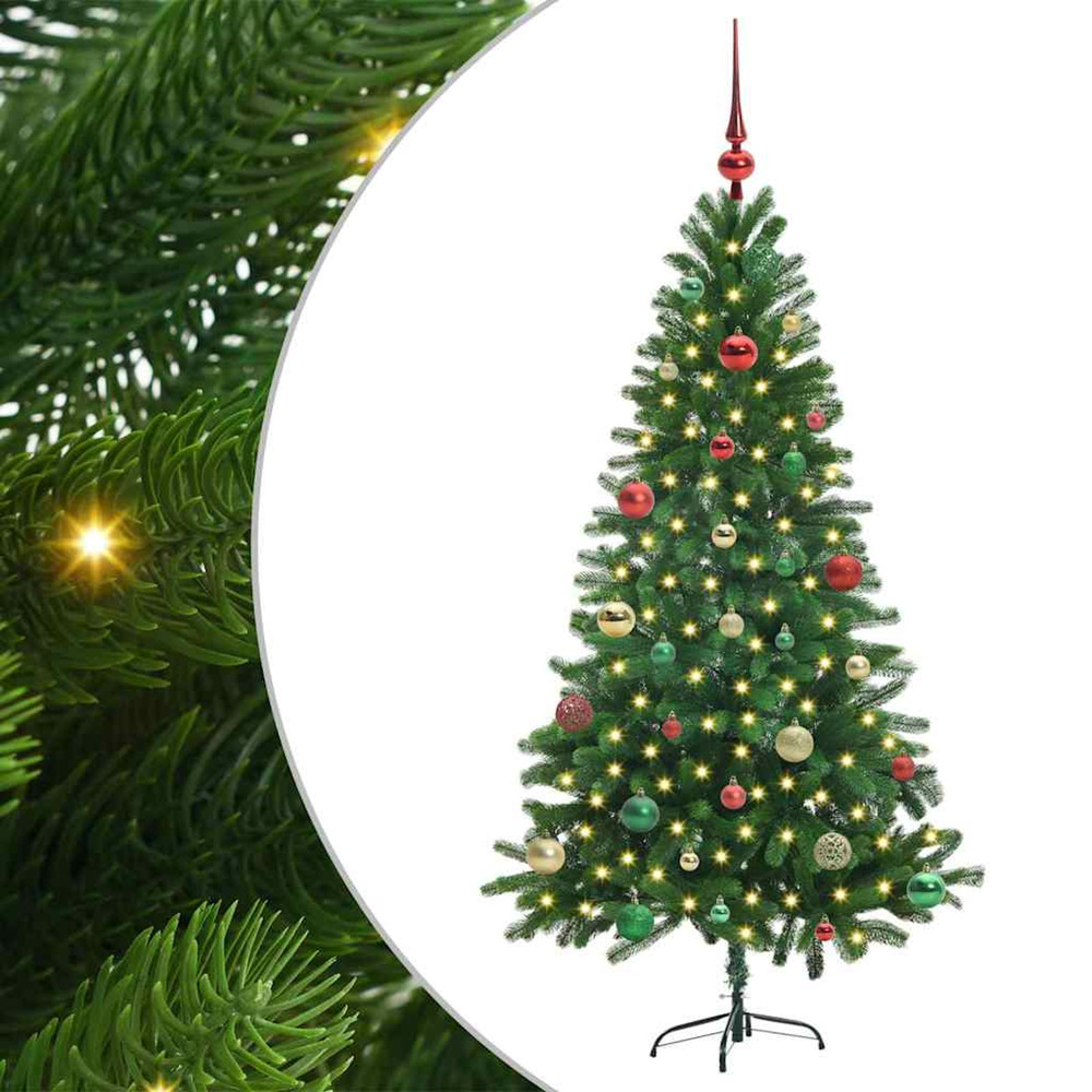 Sapin de noël avec 150 led avec support vert 150 cm pe