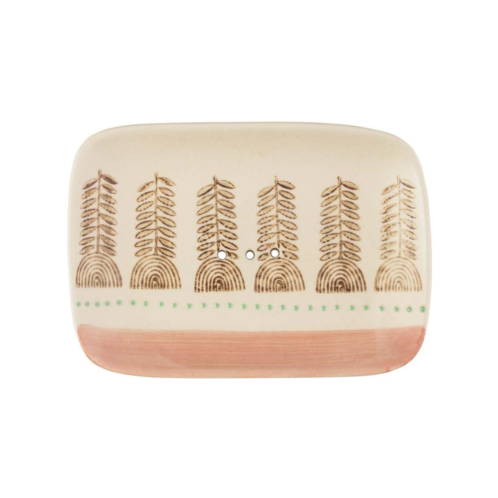 Porte savon en grès retro