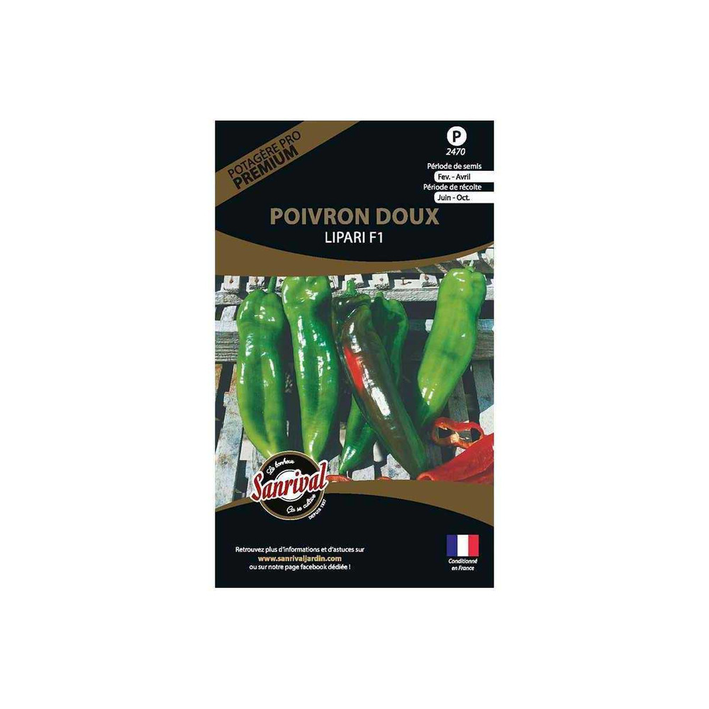 Graines potagères premium poivron corne doux lipari