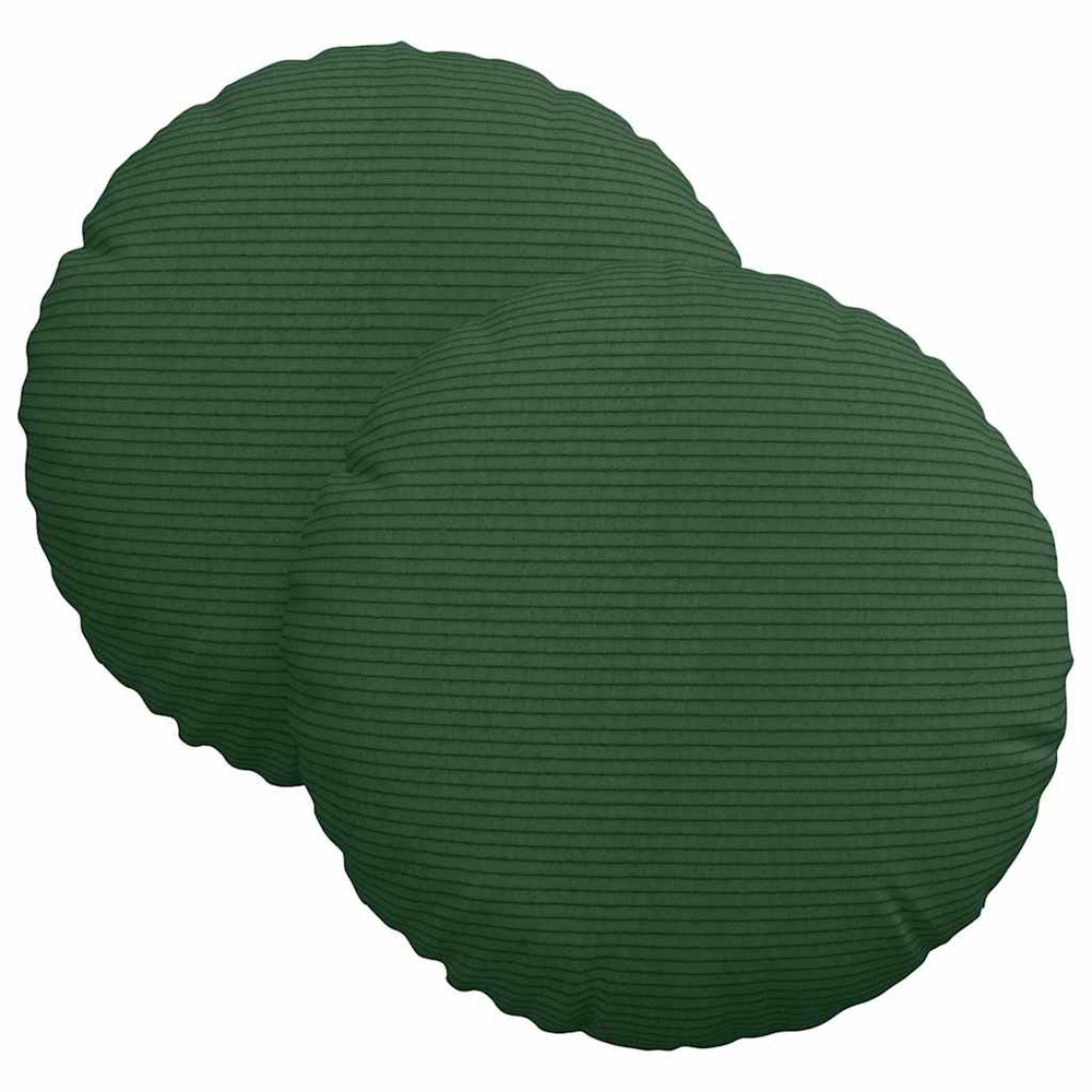 Coussins de siège 2 pcs vert foncé ø 30 cm