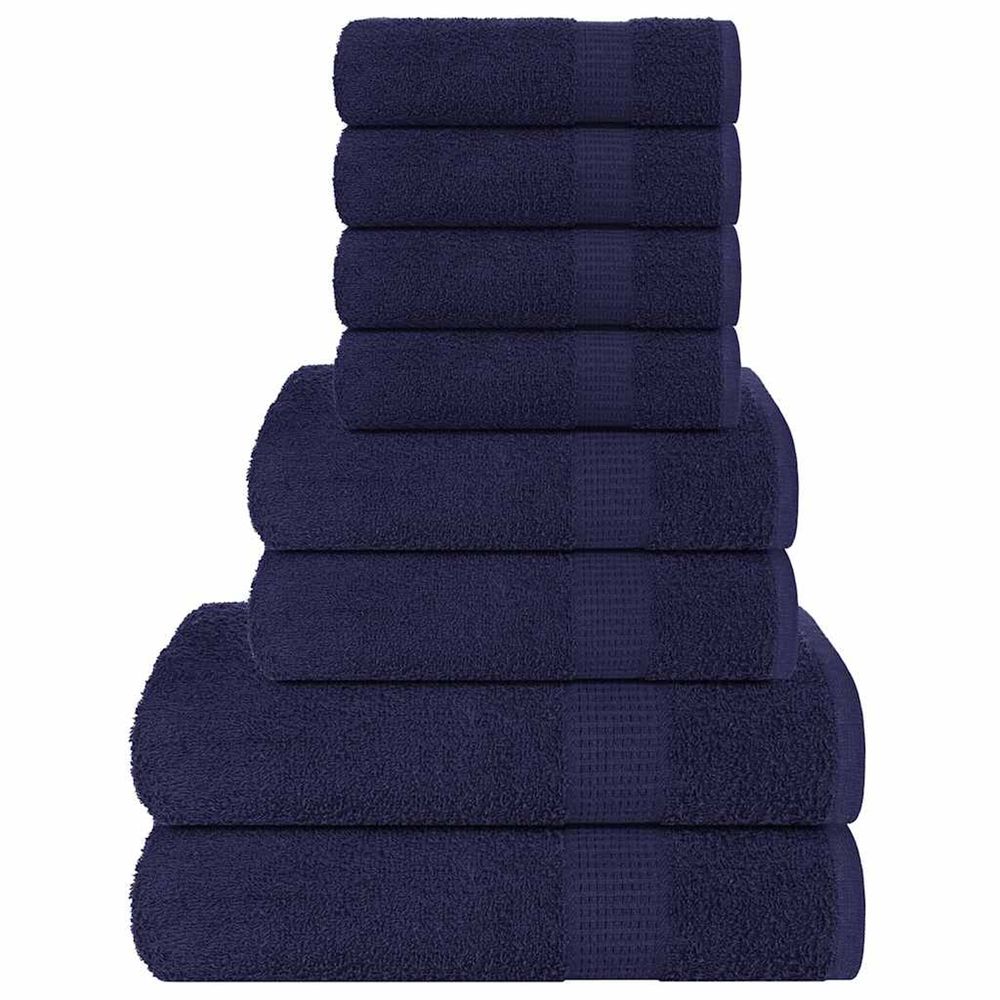 Ensemble de serviettes frogn 8 pcs bleu marine 360 g/m²