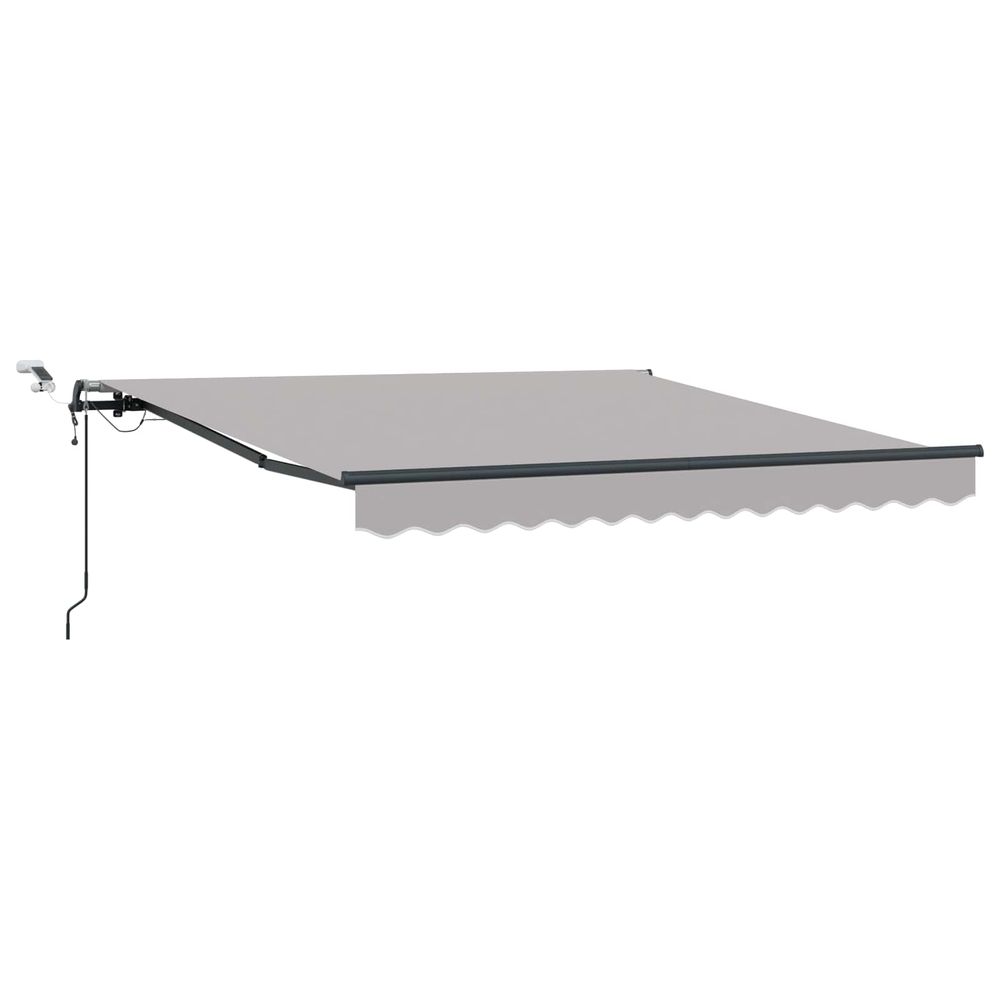 Auvent rétractable gris clair 300 x 250 cm polyester