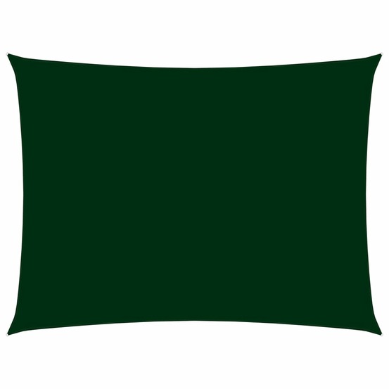 Voile toile d'ombrage parasol tissu oxford rectangulaire 2 x 4,5 m vert foncé