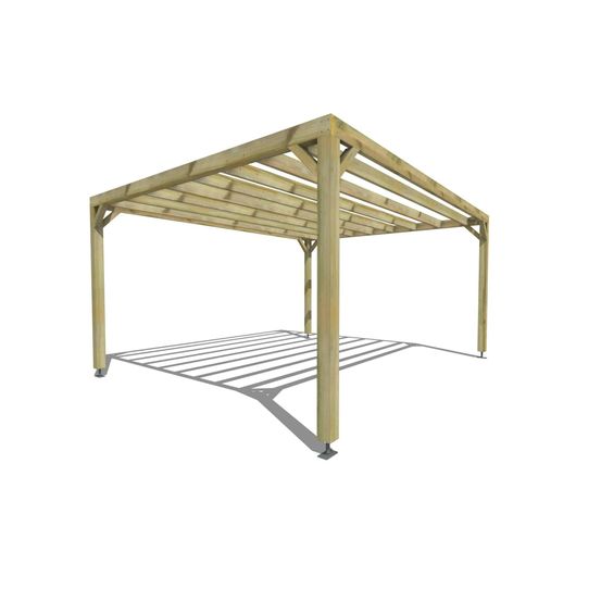 Pergola bois • 5m x 4m • indépendante • sens largeur • livraison comprise