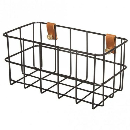 Panier en fil de fer 16,5 x 8 x 8 cm - noir
