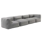 Canapé modulable 4 places gris