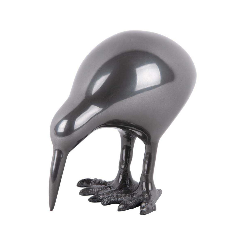 Statuette kiwi en aluminium métallique