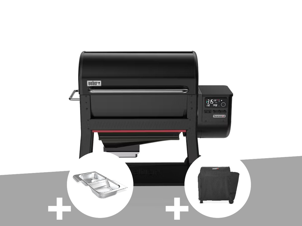 Barbecue à pellets searwood xl 600 + kit de fumage + housse