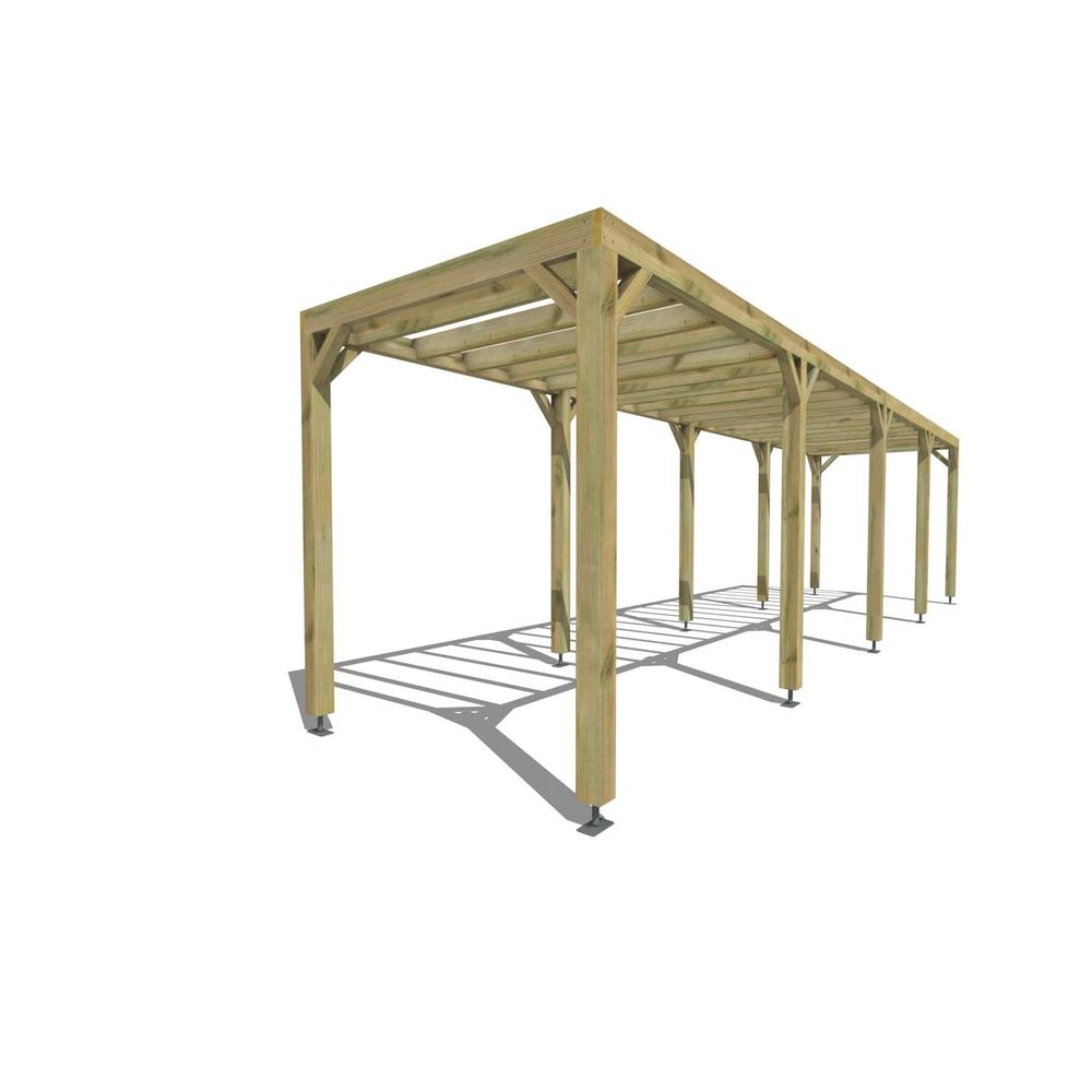 Pergola bois • 10m x 2m • indépendante • sens profondeur • livraison comprise