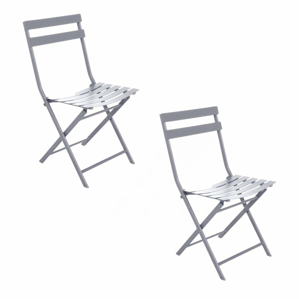 Lot de 2 chaises de jardin pliables en métal greensboro