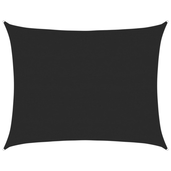 Voile d'ombrage 160 g/m² rectangulaire noir 6x8 m pehd