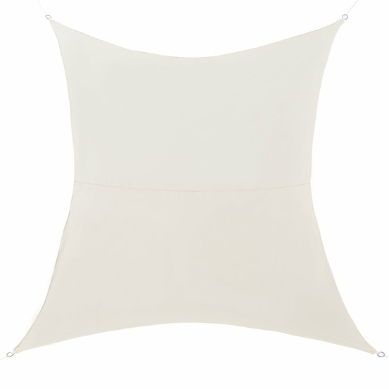 Voile toile d'ombrage de protection polyester polyuréthane 2 x 3 m beige