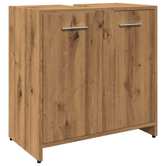 Armoire lavabo de salle de bain chêne artisanal 60x33x60 cm