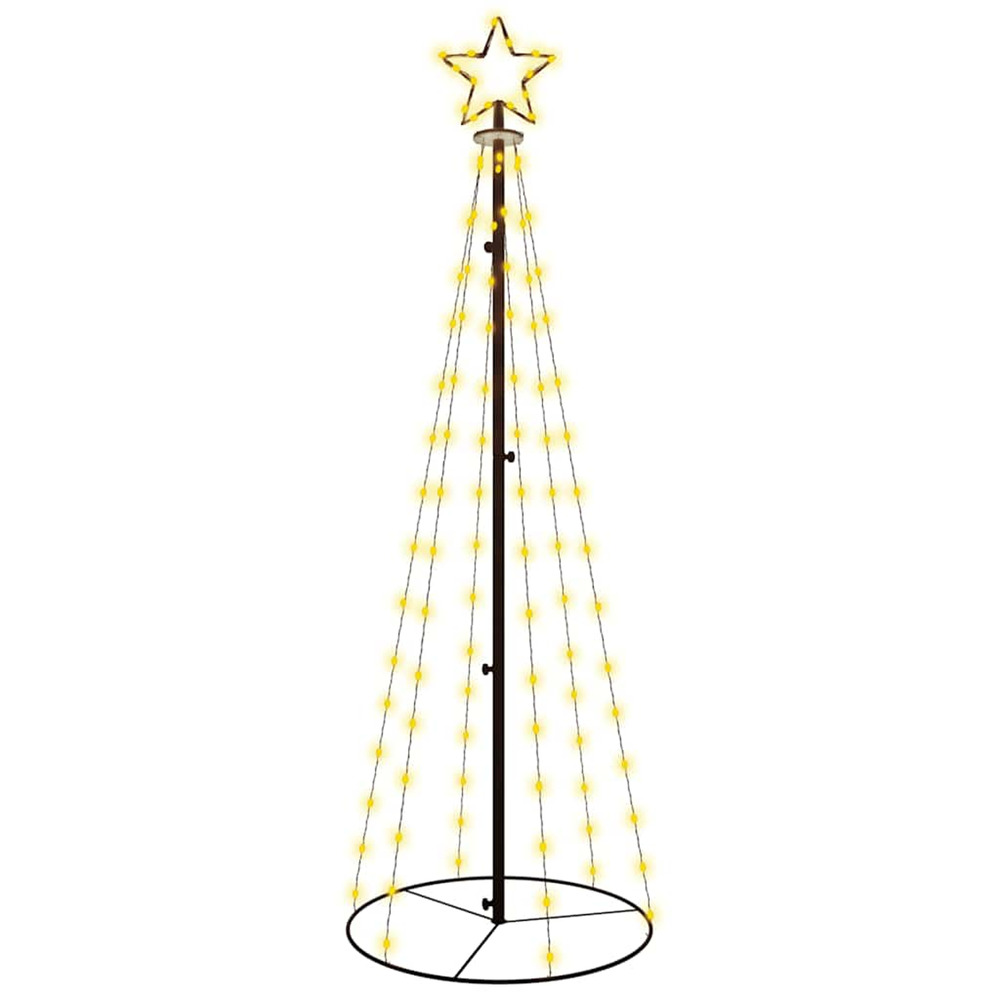 Arbre de noël cône blanc chaud 108 led 70x180 cm