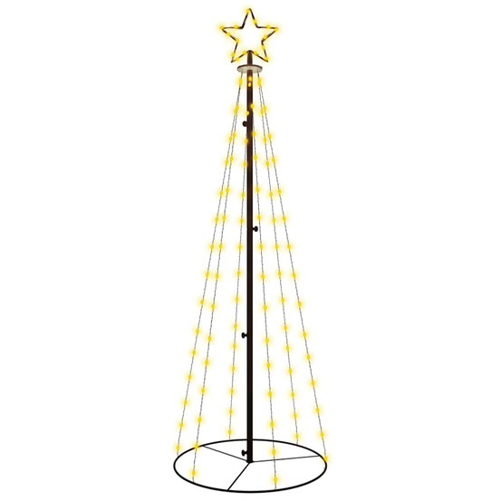 Arbre de noël cône blanc chaud 108 led 70x180 cm