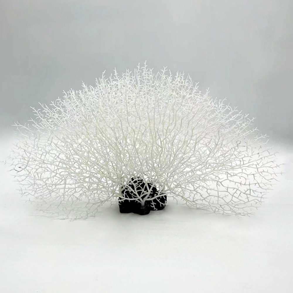 Décoration en corail en silicone pour aquarium, arbre de corail blanc