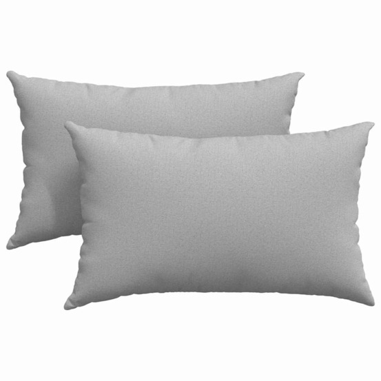 Coussins de canapé 2 pcs gris 50 x 30 cm tissu