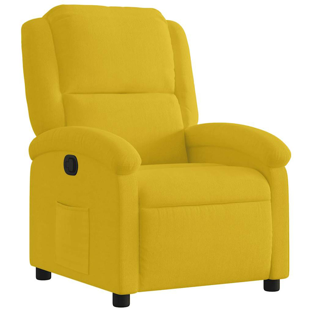 Fauteuil inclinable jaune velours