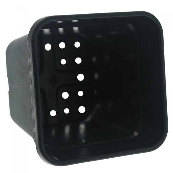 Pot carré noir 25 litres - 33.5 x 33.5 x 34cm unitaire